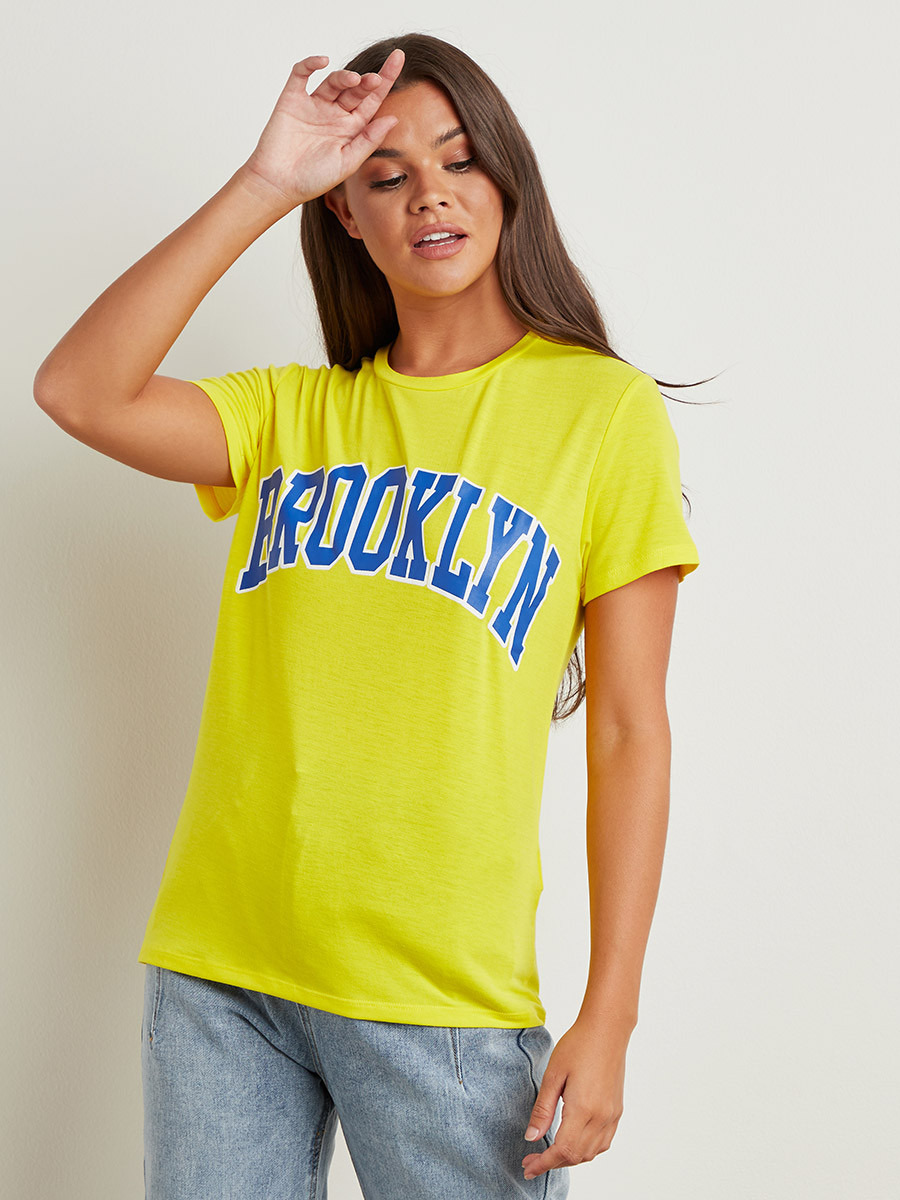 Styli Brooklyn Graphic Printed Regular Fit T-shirt-women-clothing-tshirts-image-4