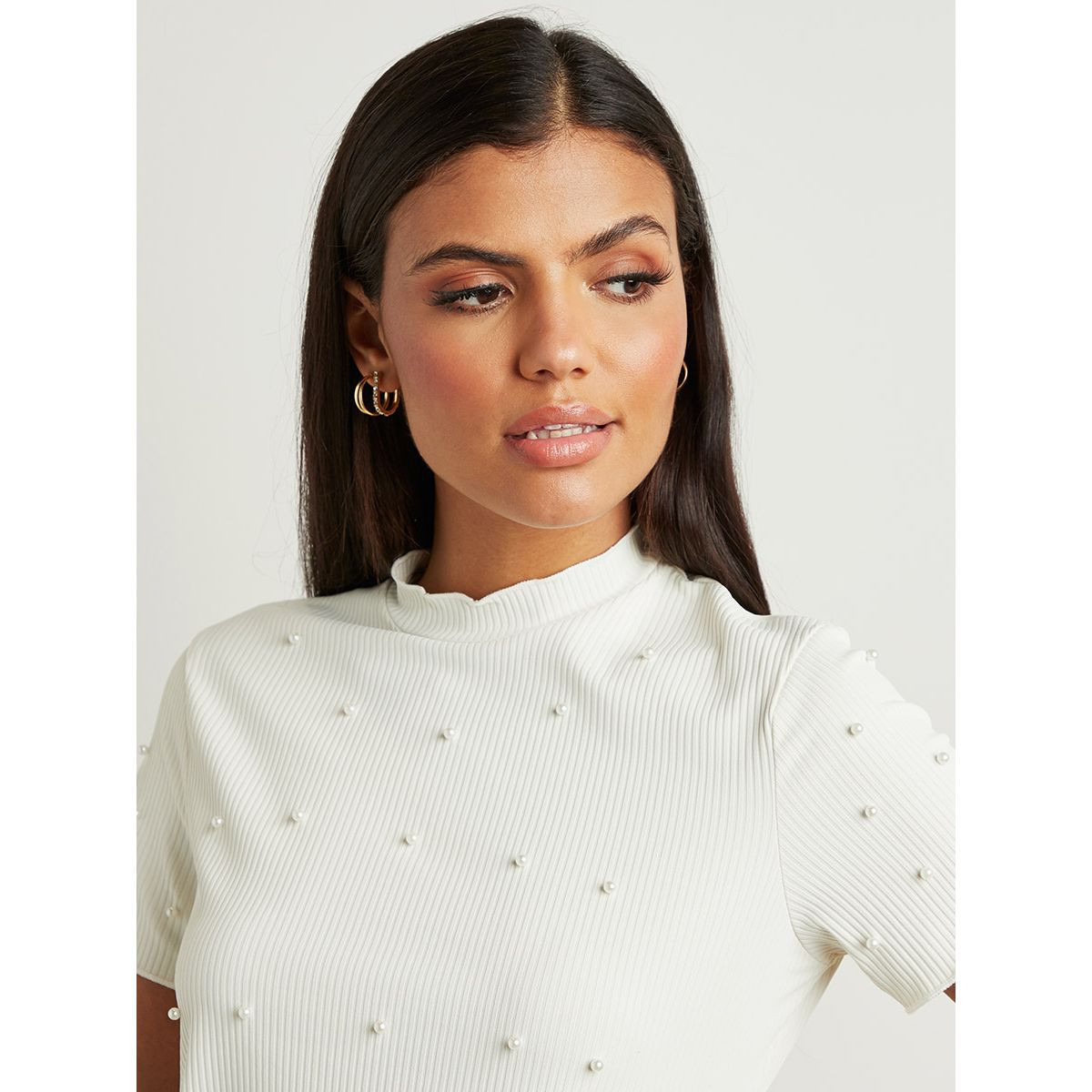تيشيرت مضلع بأكمام قصيرة من ستايلي-women-clothing-tshirts-image-4