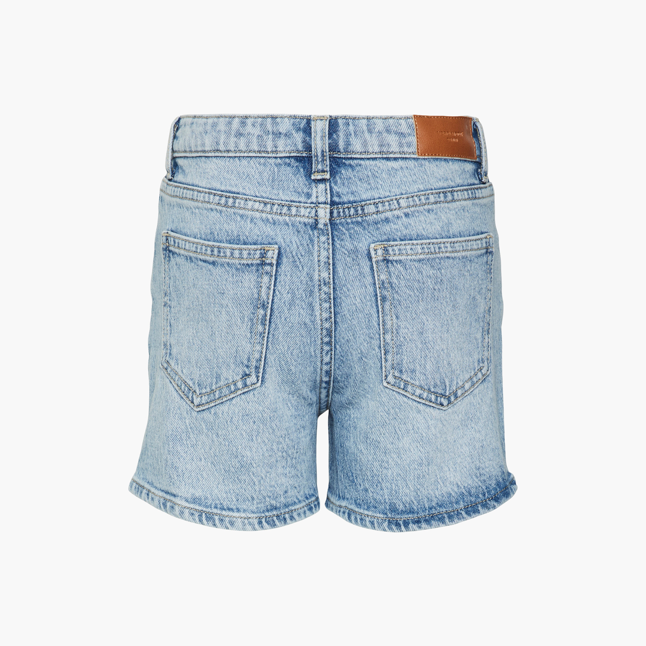 شورت دنيم سادة بزر إغلاق وجيوب للبنات من فيرو مودا-girls-clothing-bottoms-shorts-image-1