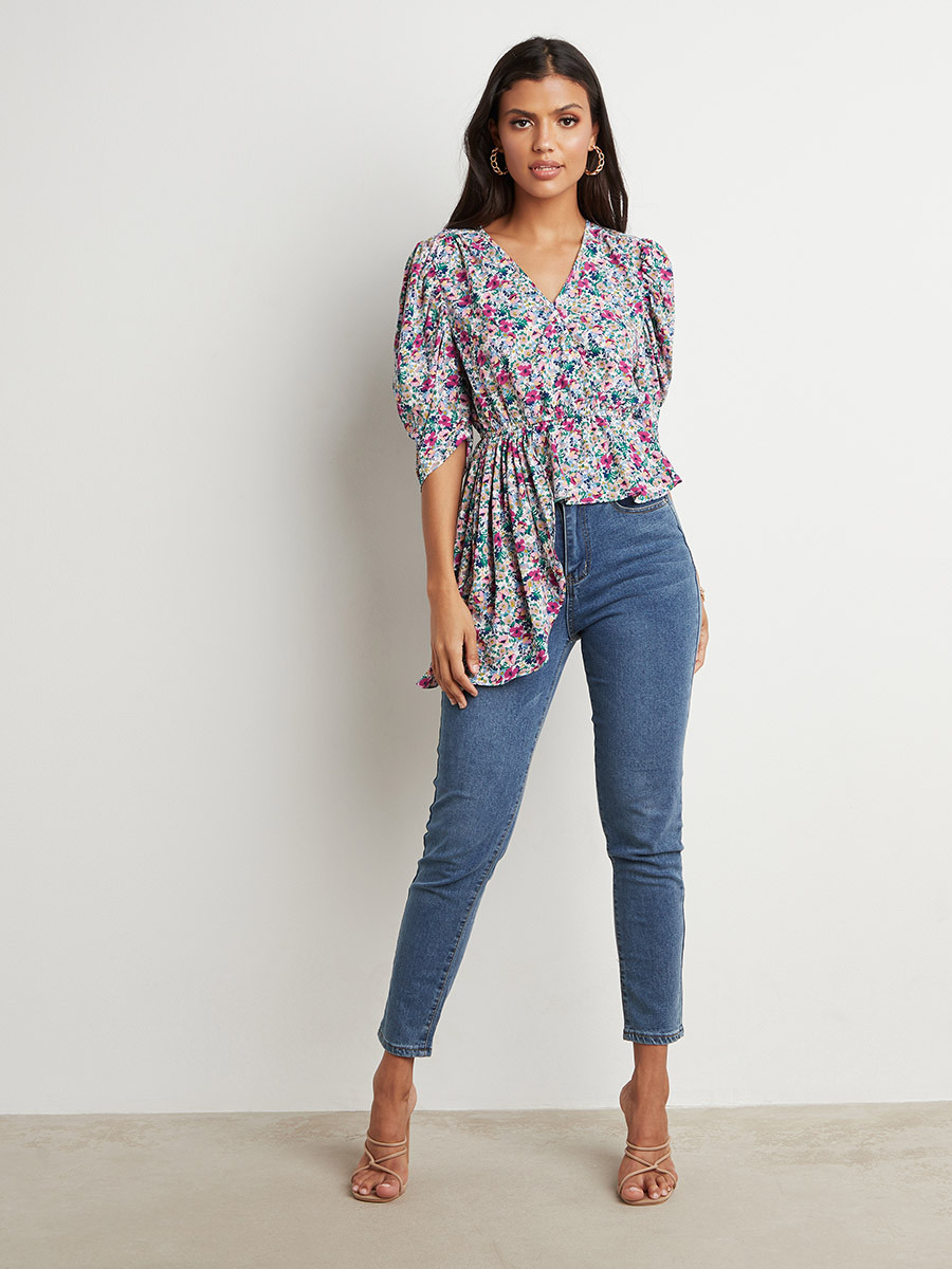 بلوزة مطبوعة ومربوطة من ستايلي-women-clothing-shirtsandblouses-blouses-image-2
