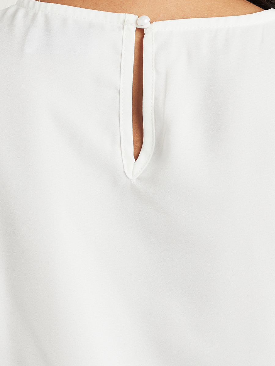 بلوزة سادة بأكمام واسعة من ستايلي-women-clothing-shirtsandblouses-blouses-image-4