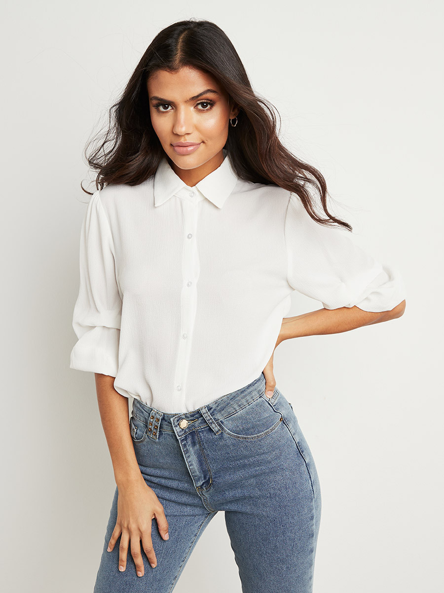 قميص بأكمام منفوخة من ستايلي-women-clothing-shirtsandblouses-blouses-image-1