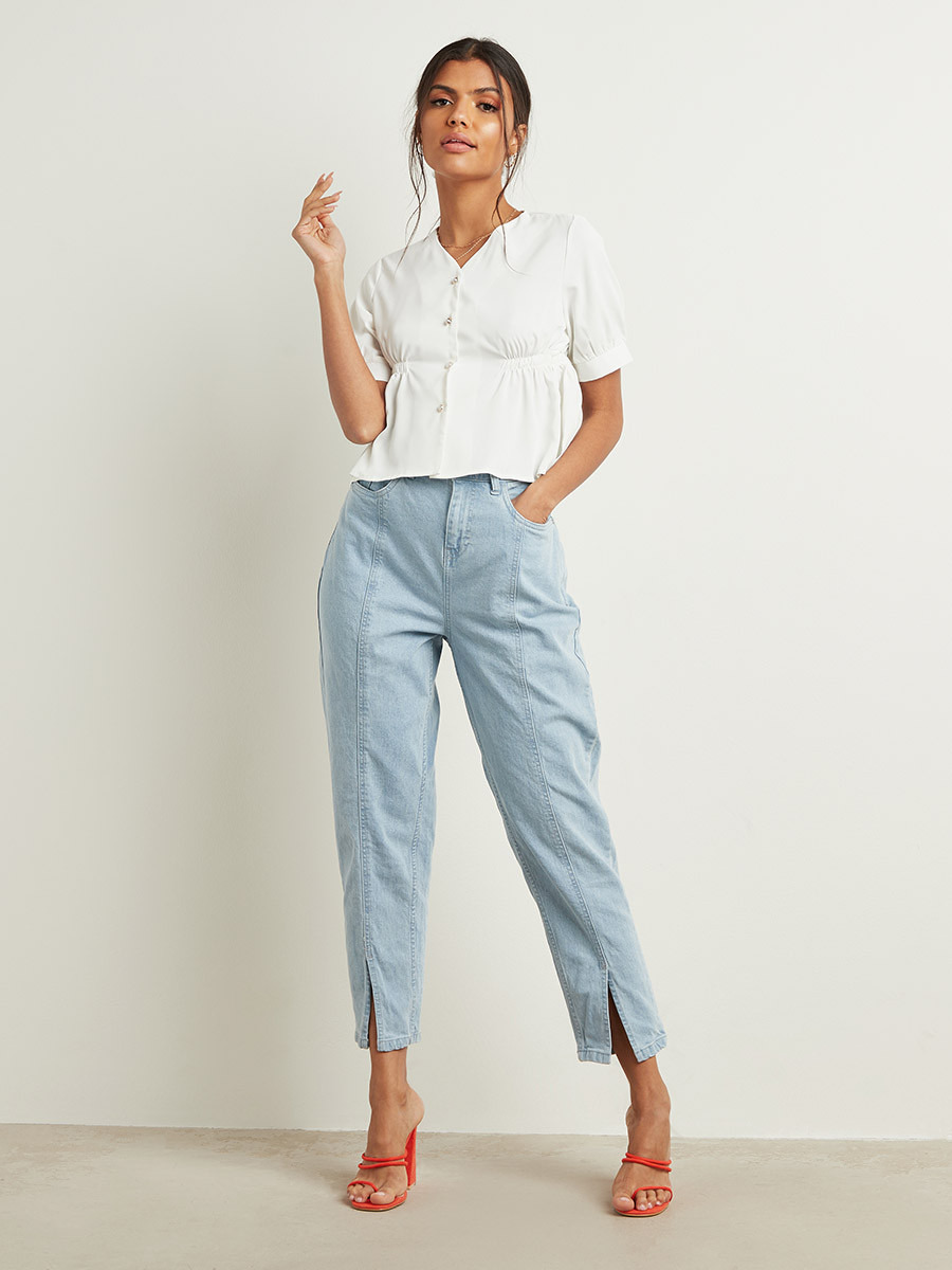 بلوزة بأزرار أمامية من ستايلي-women-clothing-shirtsandblouses-blouses-image-2