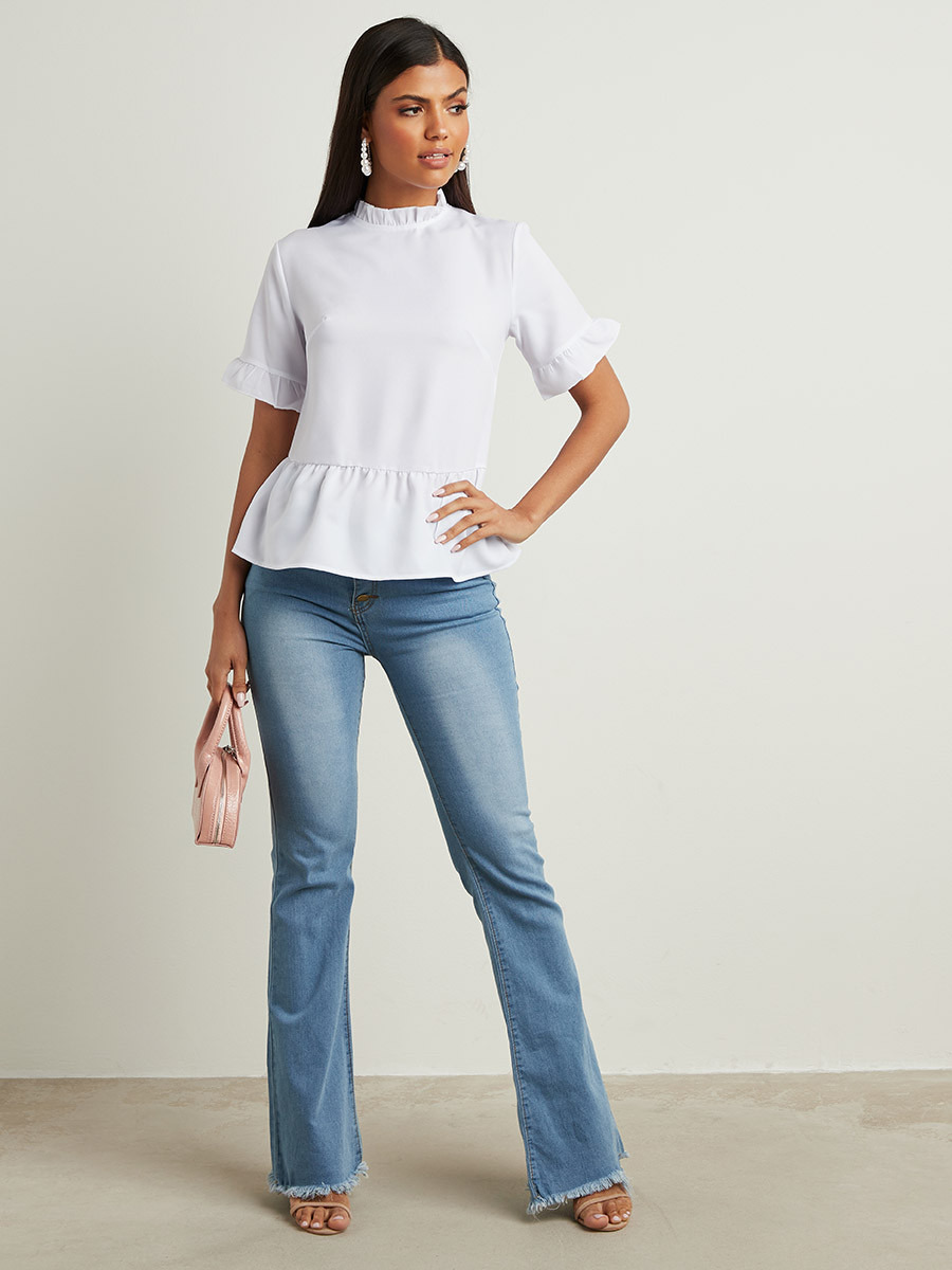 Styli High Ruffle Neck Peplum Top-women-clothing-shirtsandblouses-blouses-image-2