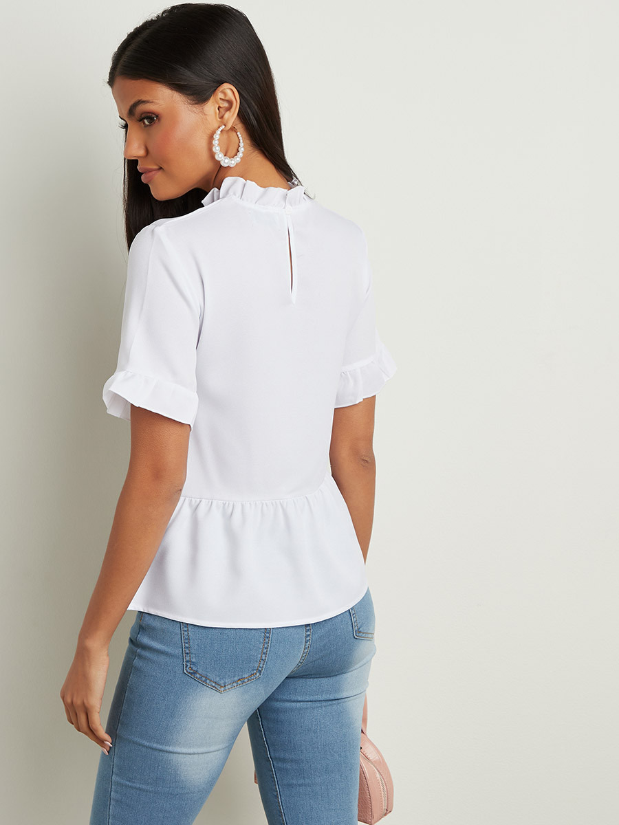 Styli High Ruffle Neck Peplum Top-women-clothing-shirtsandblouses-blouses-image-3