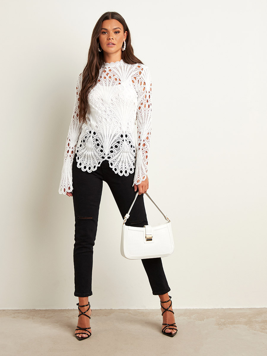بلوزة بتفاصيل الدانتيل من ستايلي-women-clothing-shirtsandblouses-blouses-image-2