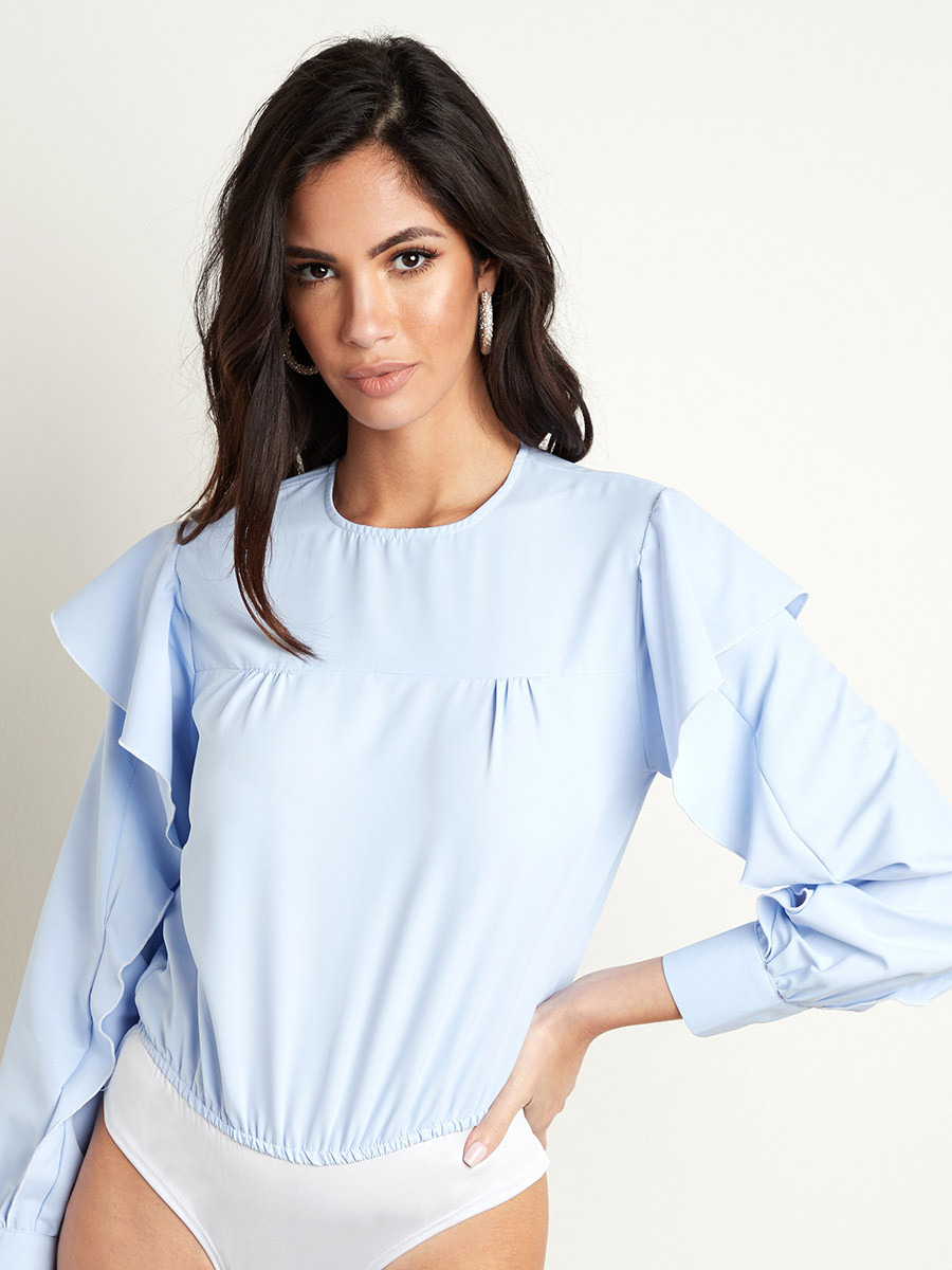 بودي سوت بتفاصيل كشكش من ستايلي-women-clothing-tshirts-image-2