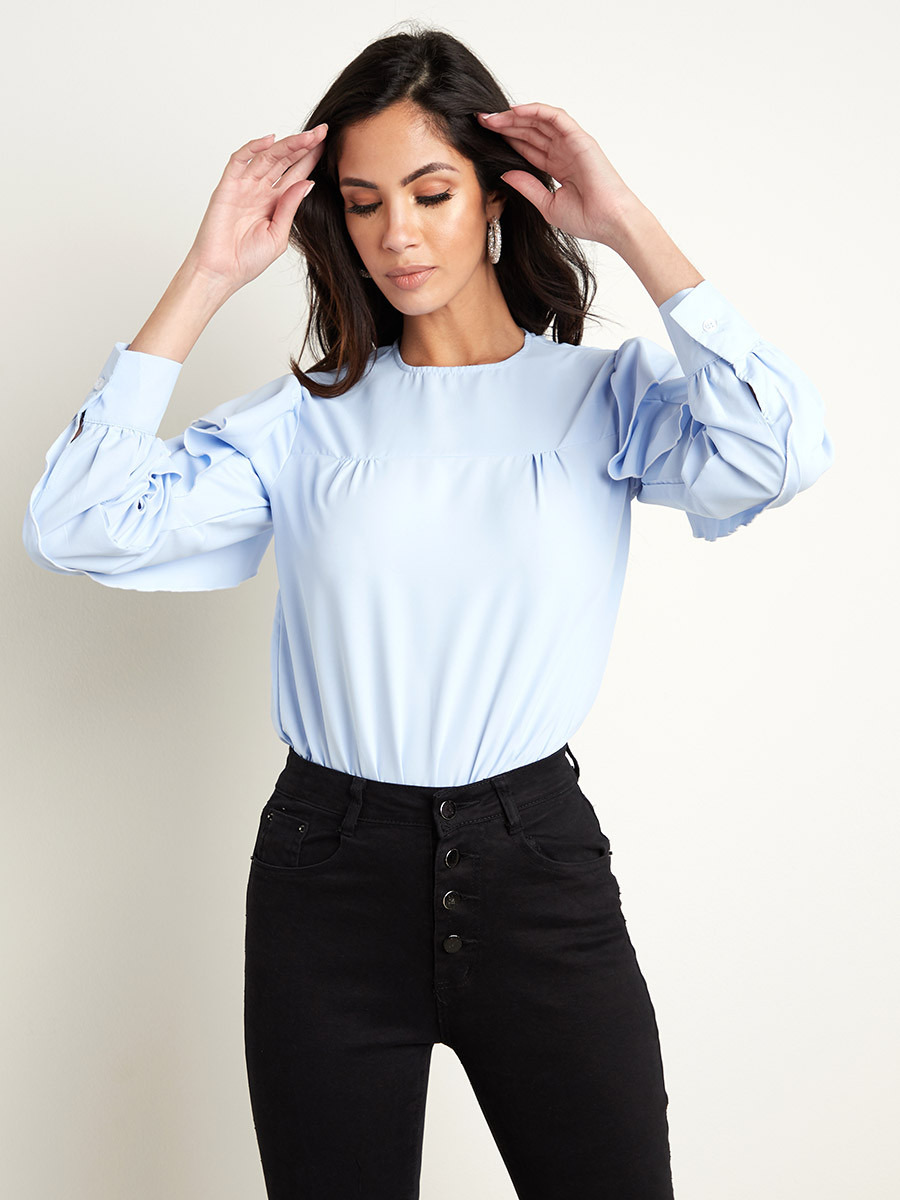 بودي سوت بتفاصيل كشكش من ستايلي-women-clothing-tshirts-image-6