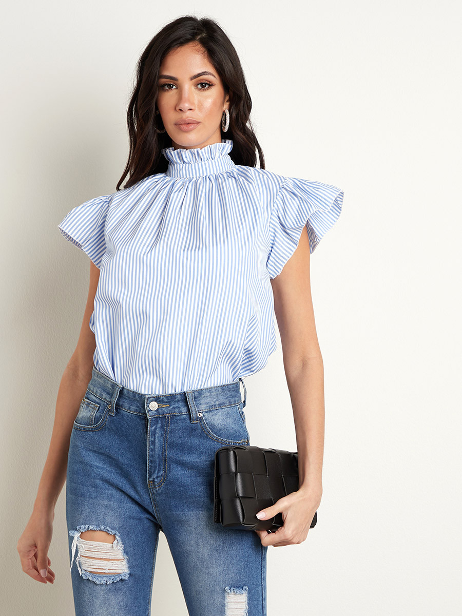 بلوزة بأكمام قصيرة من ستايلي-women-clothing-shirtsandblouses-blouses-image-1