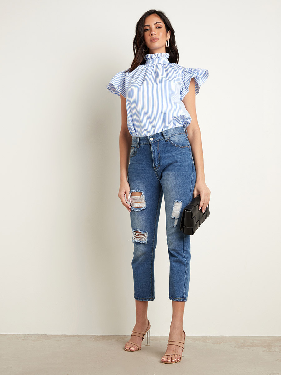 بلوزة بأكمام قصيرة من ستايلي-women-clothing-shirtsandblouses-blouses-image-2