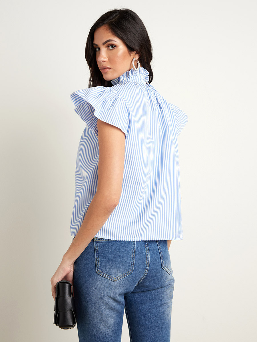 بلوزة بأكمام قصيرة من ستايلي-women-clothing-shirtsandblouses-blouses-image-3