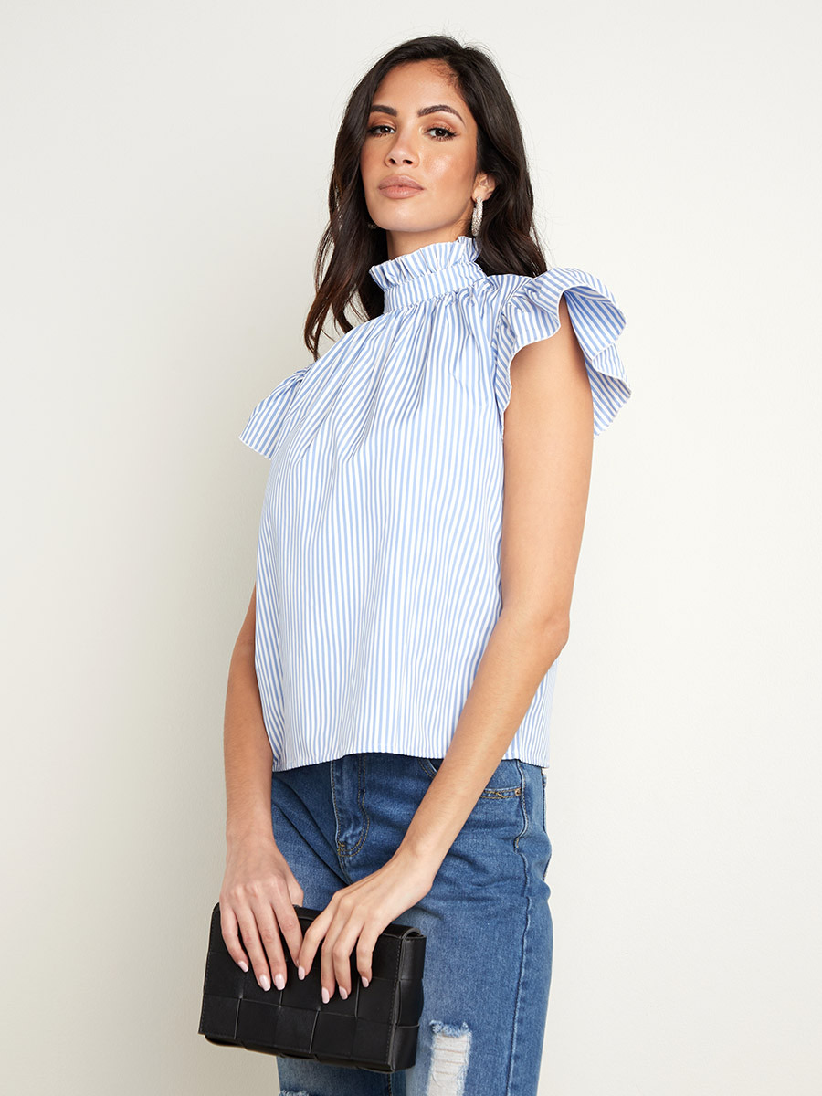 بلوزة بأكمام قصيرة من ستايلي-women-clothing-shirtsandblouses-blouses-image-4