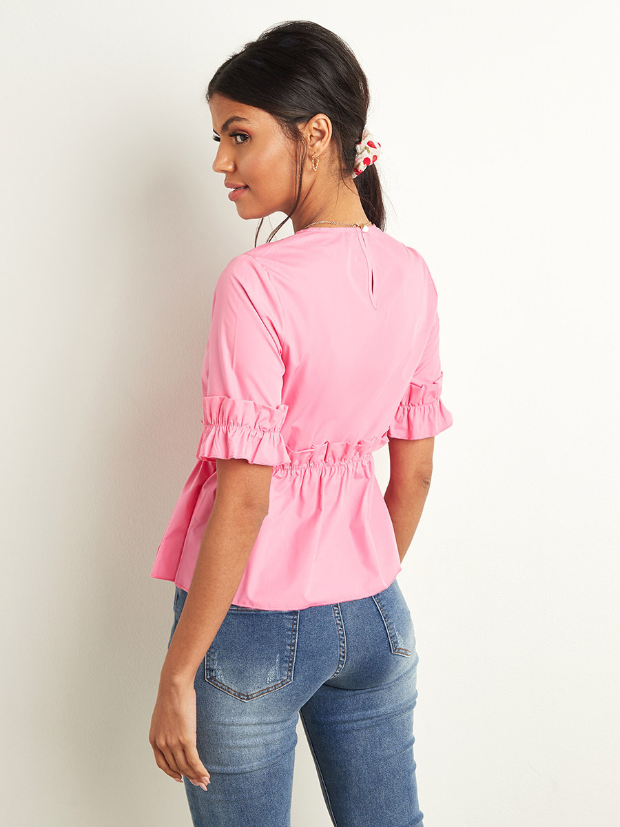 بلوزة بأكمام قصيرة من ستايلي-women-clothing-shirtsandblouses-blouses-image-5