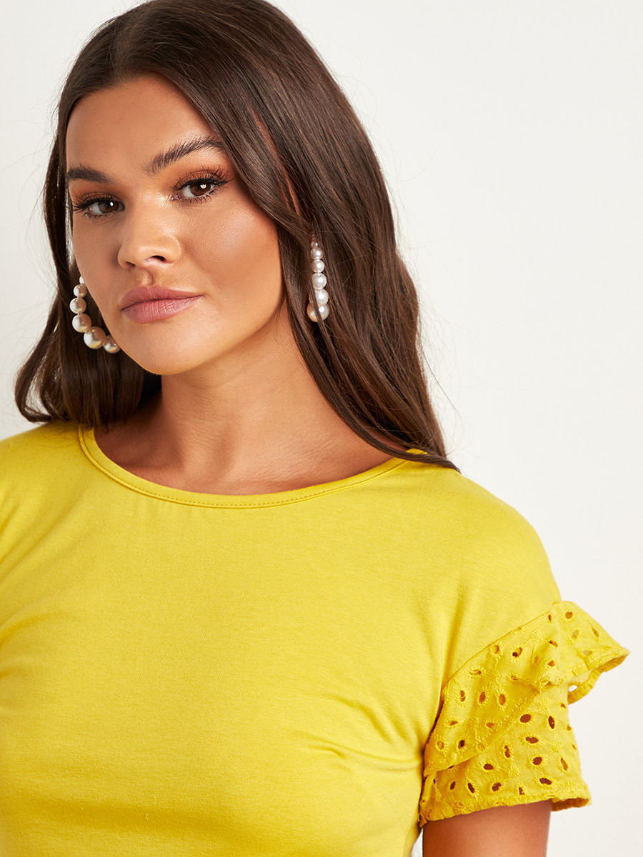 تيشيرت بكشكش وأكمام قصيرة من ستايلي-women-clothing-tshirts-image-5