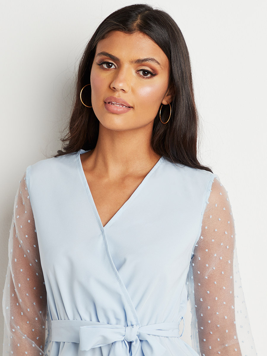 بلوزة بأكمام دانتيل شفافة من ستايلي-women-clothing-shirtsandblouses-blouses-image-3
