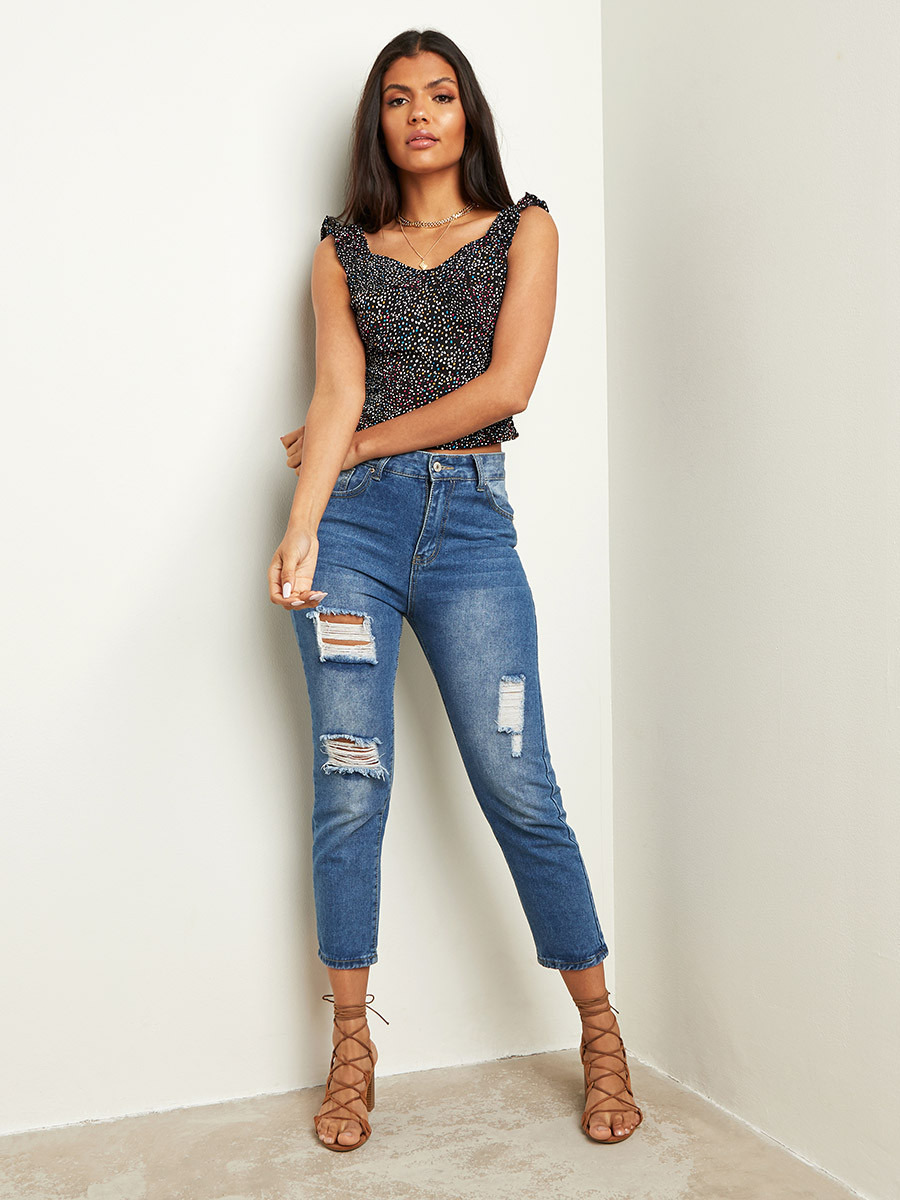 بلوزة مطبوعة بدون أكمام من ستايلي-women-clothing-tshirts-image-2