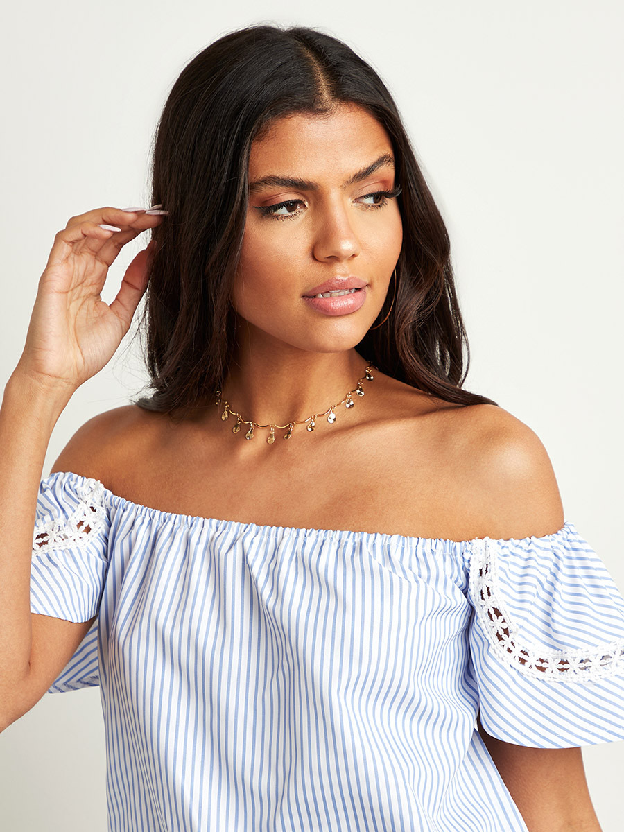 بلوزة بأكتاف مكشوفة وتفاصيل مطرزة من ستايلي-women-clothing-shirtsandblouses-blouses-image-3