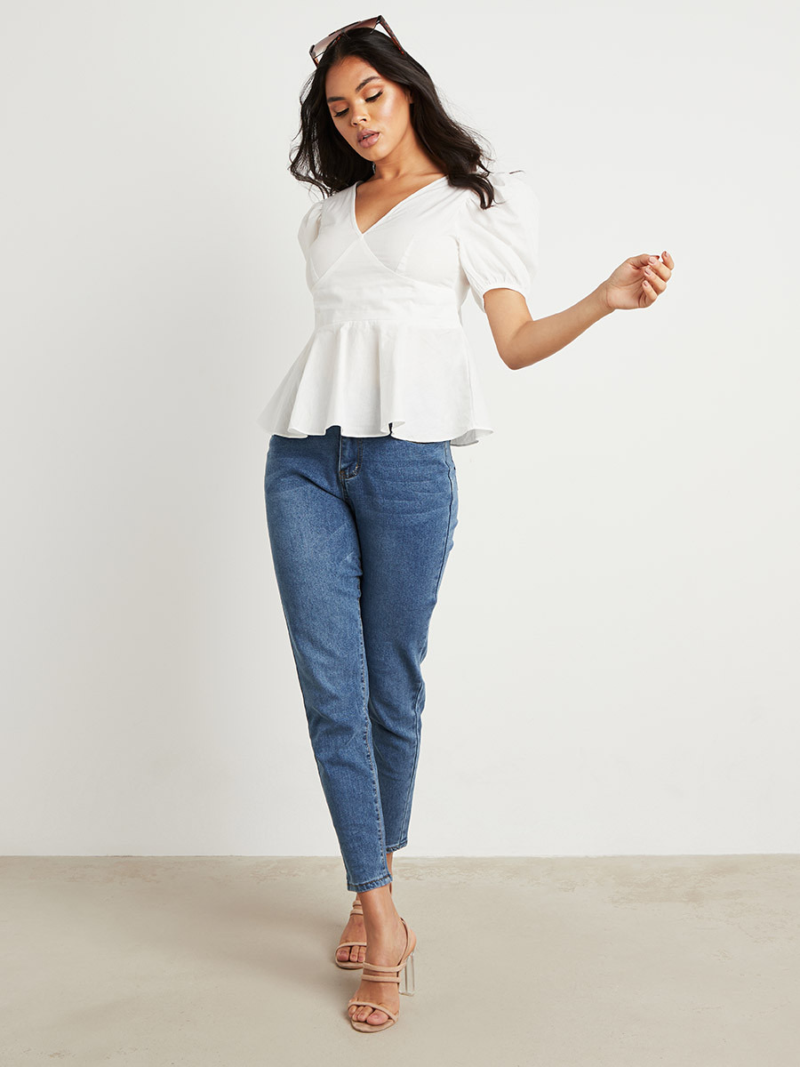 بلوزة بقصة واسعة وأكمام قصيرة من ستايلي-women-clothing-shirtsandblouses-blouses-image-3