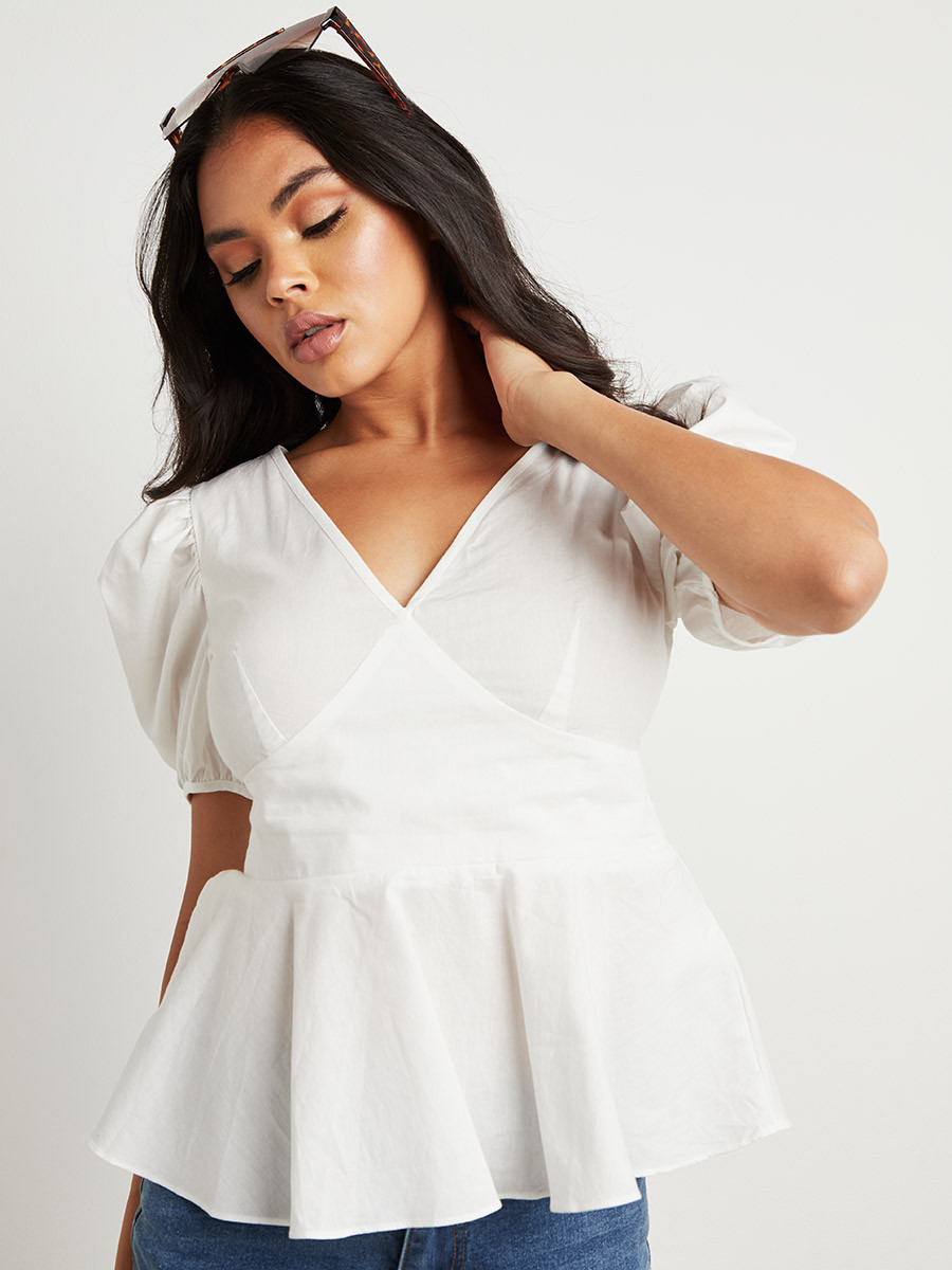 بلوزة بقصة واسعة وأكمام قصيرة من ستايلي-women-clothing-shirtsandblouses-blouses-image-7