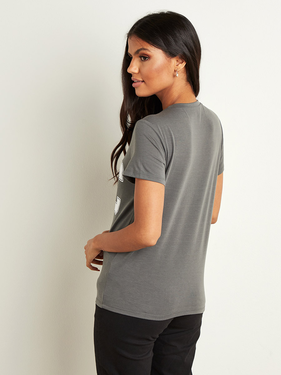 تيشيرت مطبوع بأكمام قصيرة من ستايلي-women-clothing-tshirts-image-4