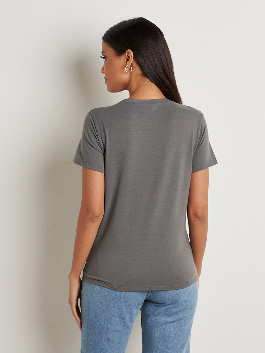 تيشيرت مطبوع بأكمام قصيرة من ستايلي-women-clothing-tshirts-image-5