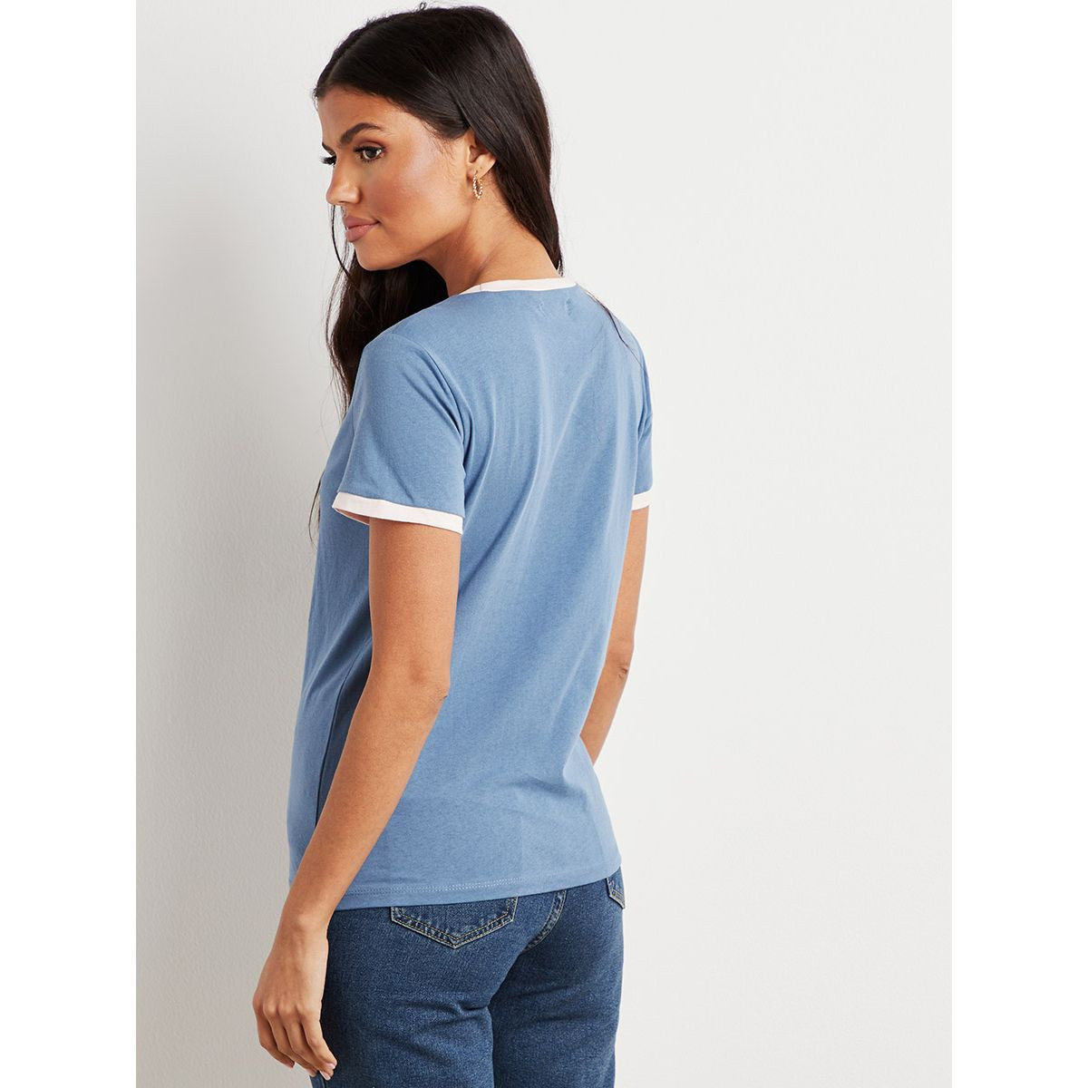 تيشيرت مطبوع بأكمام قصيرة من ستايلي-women-clothing-tshirts-image-4