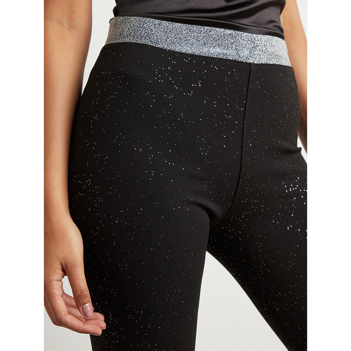 ليقنز بخصر مطاطي لامع من ستايلي-women-clothing-bottoms-leggings-image-3