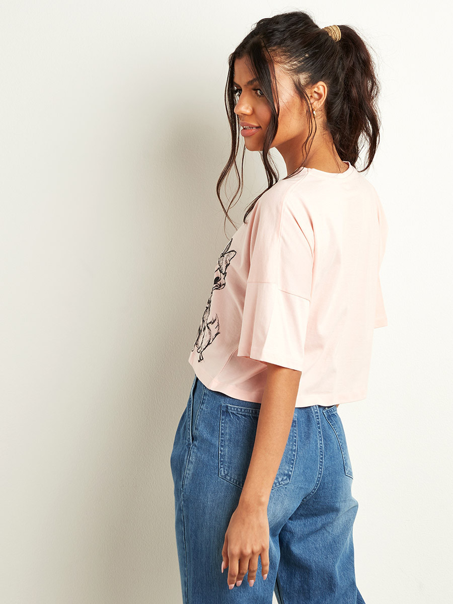 تيشيرت قصير مطبوع -women-clothing-tshirts-image-5