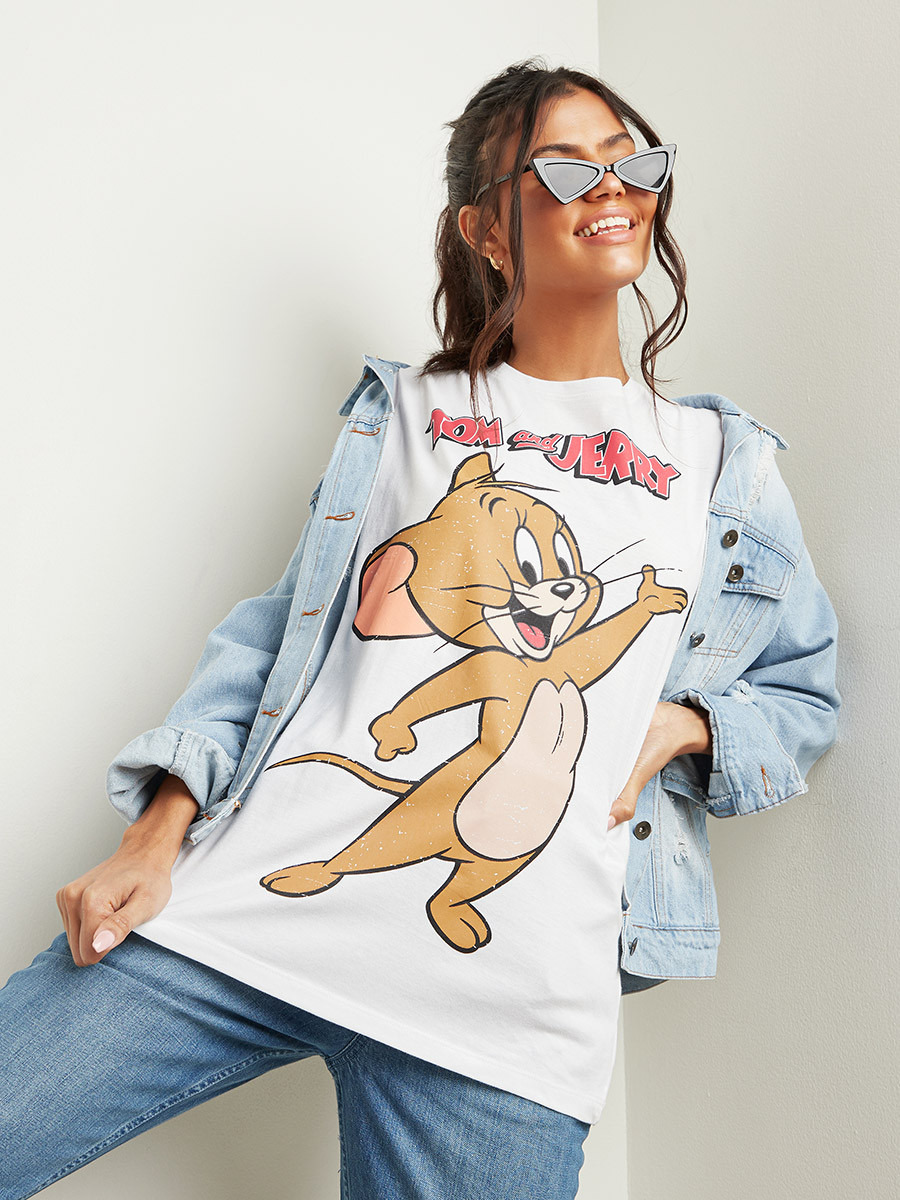 تيشيرت مطبوع بقصة واسعة-women-clothing-tshirts-image-5