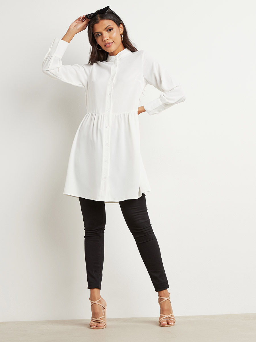 قميص بقصة طويلة وكشكش من ستايلي-women-clothing-shirtsandblouses-blouses-image-2