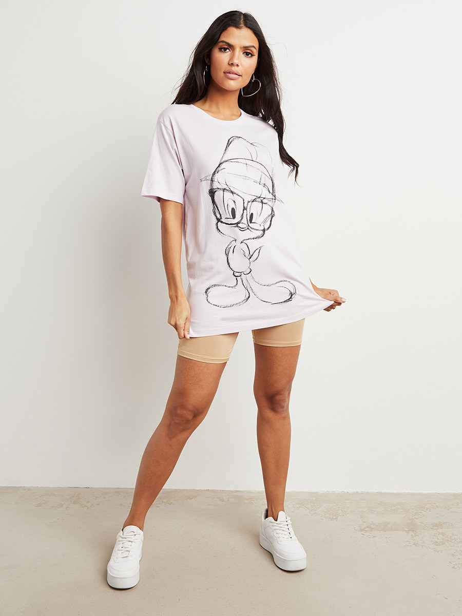 تيشيرت مطبوع بقصة طويلة-women-clothing-tshirts-image-2