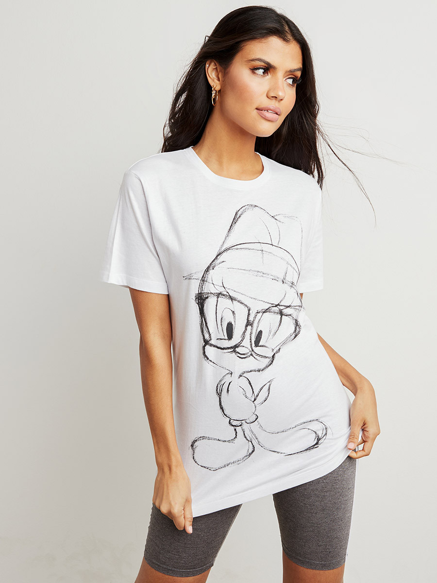 تيشيرت مطبوع بقصة طويلة-women-clothing-tshirts-image-1