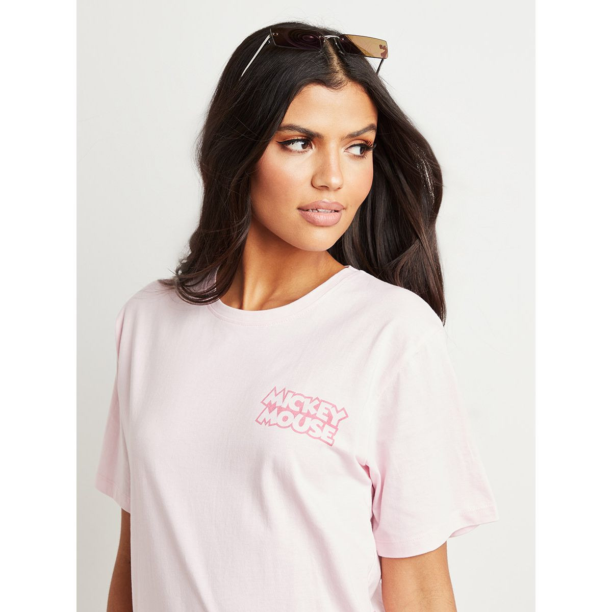 Styli Disney Mickey Back Printed Oversized Longline T-shirt-women-clothing-tshirts-image-4