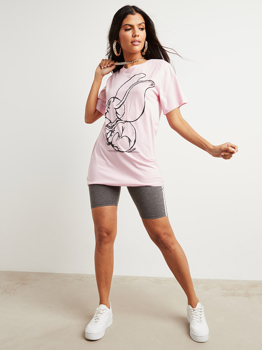 تيشيرت مطبوع بقصة طويلة-women-clothing-tshirts-image-2