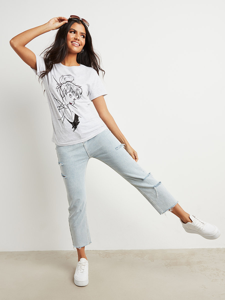 Disney Tinker Bell Graphic Printed Regular Fit T-shirt-women-clothing-tshirts-image-2
