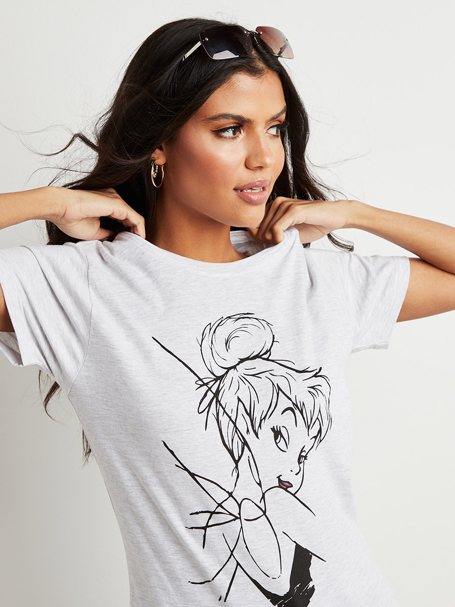 Disney Tinker Bell Graphic Printed Regular Fit T-shirt-women-clothing-tshirts-image-3