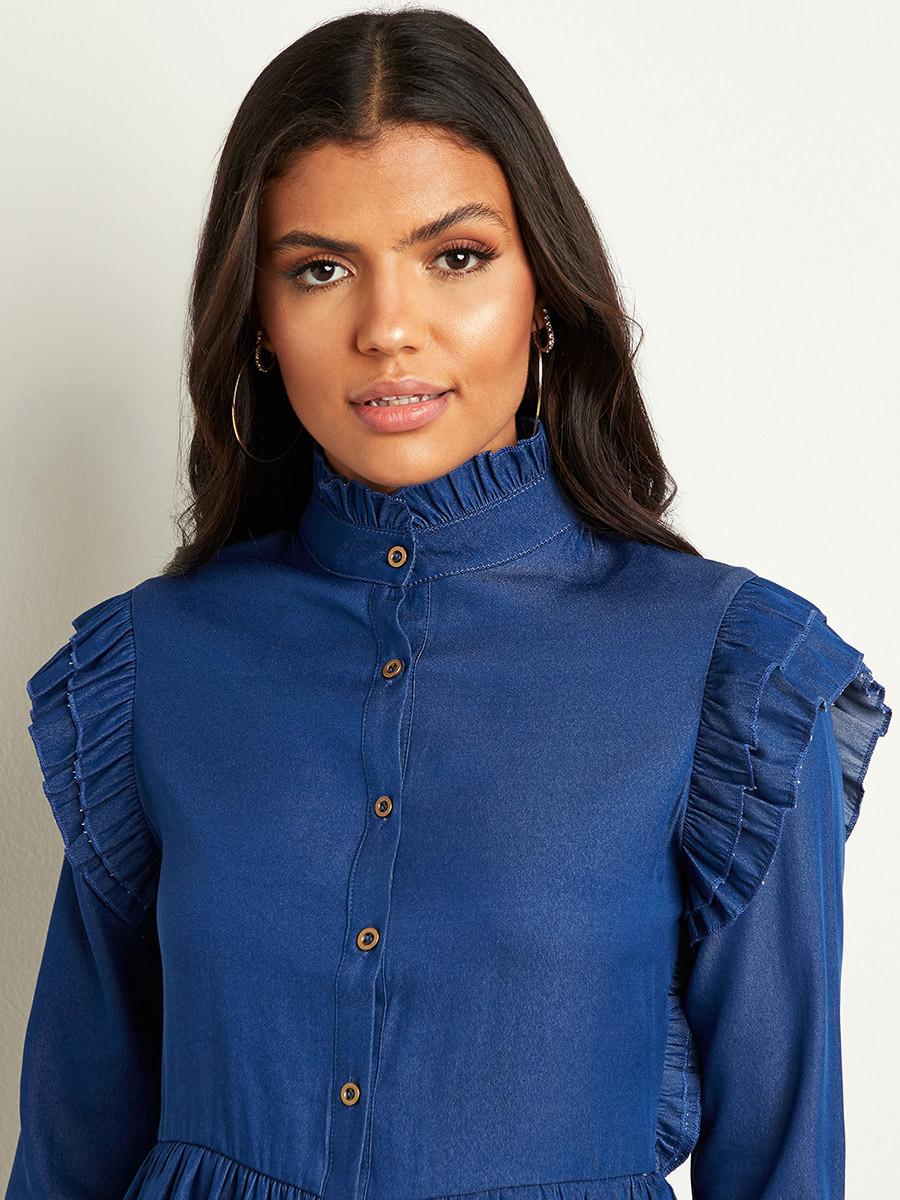 بلوزة بقصة واسعة وكشكش من ستايلي-women-clothing-shirtsandblouses-blouses-image-4