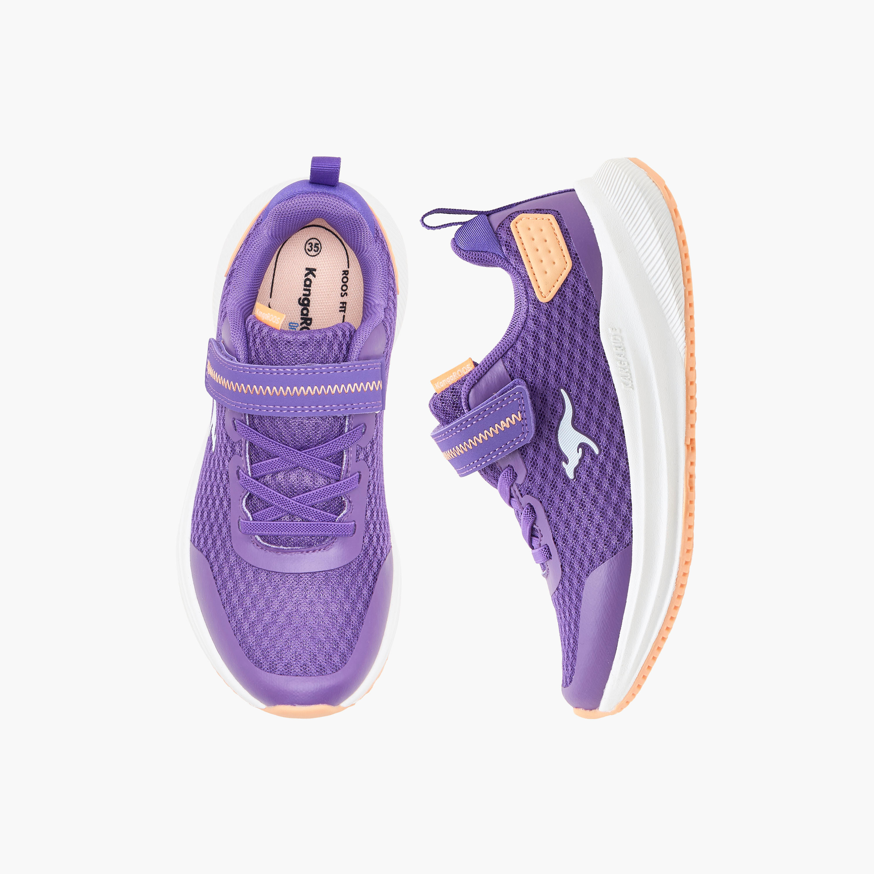 حذاء رياضي بشريط إغلاق لاصق للبنات من كانجاروز-girls-shoes-sports-image-1