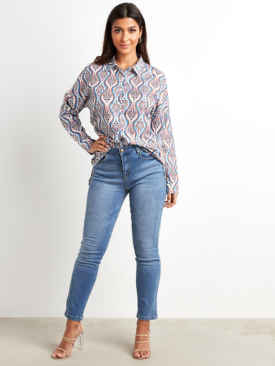 قميص مطبوع بقصة واسعة من ستايلي-women-clothing-shirtsandblouses-blouses-image-2