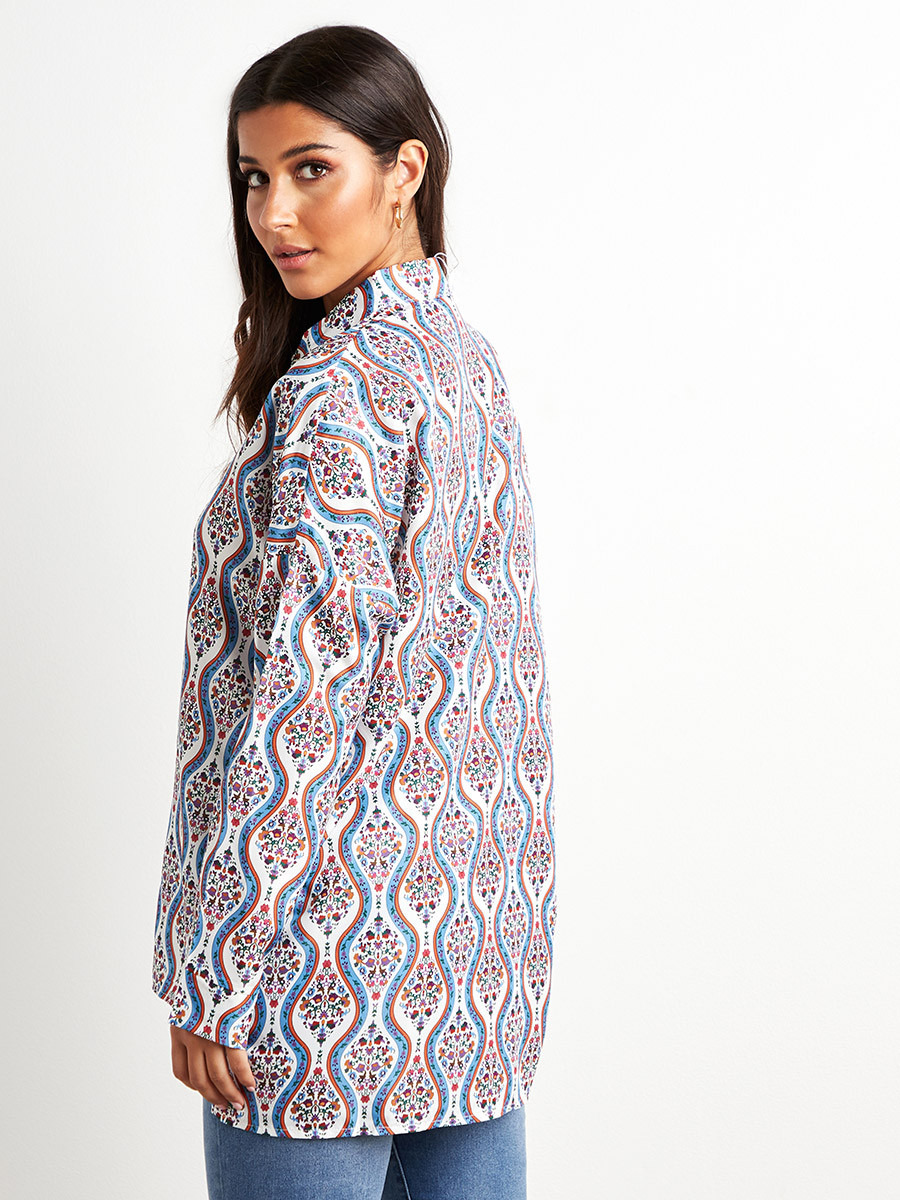 قميص مطبوع بقصة واسعة من ستايلي-women-clothing-shirtsandblouses-blouses-image-3