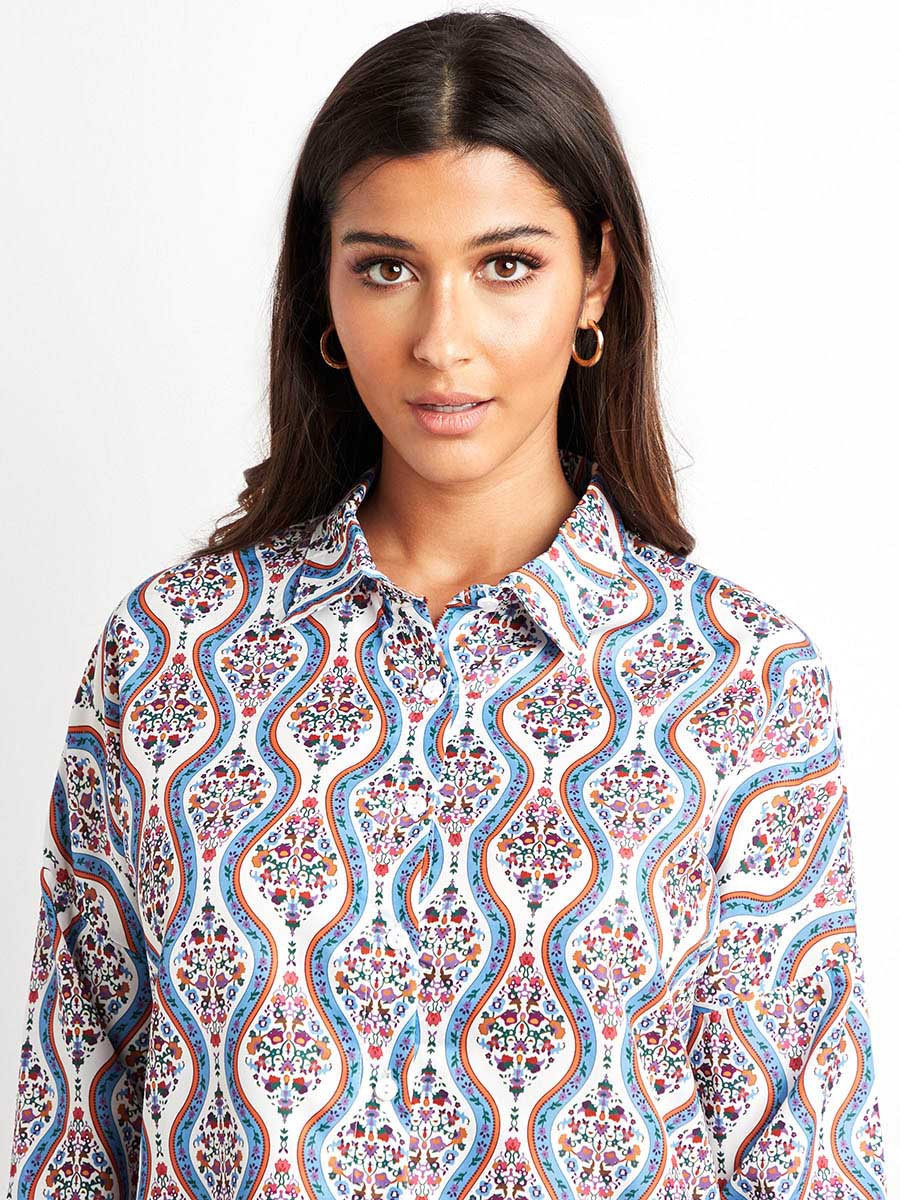 قميص مطبوع بقصة واسعة من ستايلي-women-clothing-shirtsandblouses-blouses-image-4