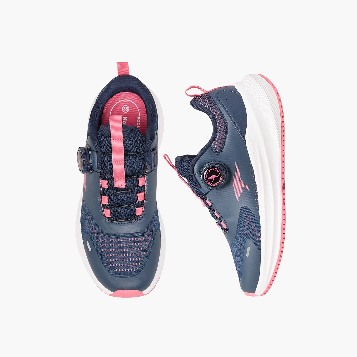 حذاء رياضي بإبزيم دوار للبنات من كانجاروز-girls-shoes-sneakers-image-1