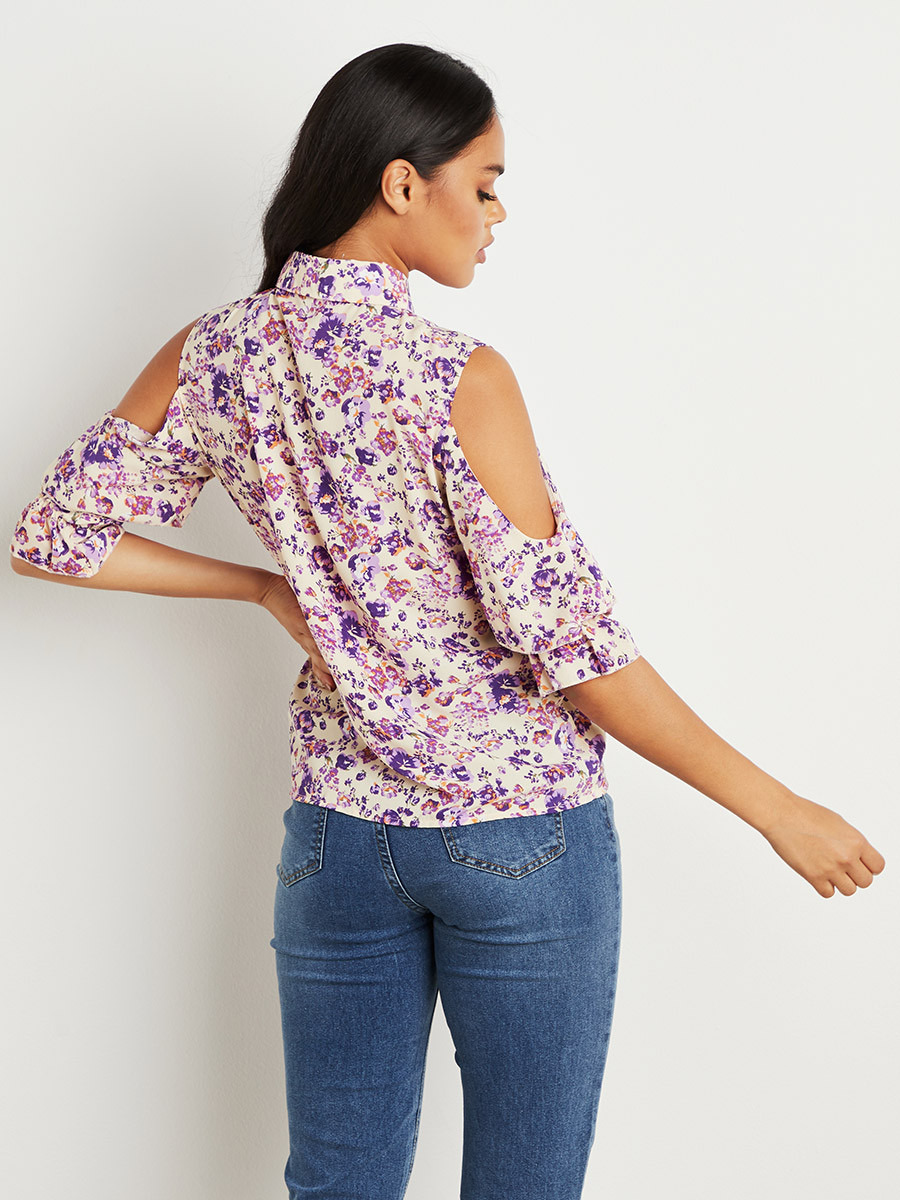 بلوزة مطبوعة بكتف مكشوف من ستايلي-women-clothing-shirtsandblouses-blouses-image-3