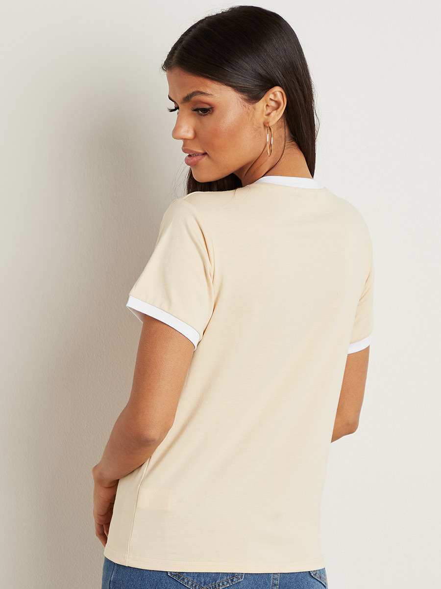 تيشيرت مطبوع بأكمام قصيرة من ستايلي-women-clothing-tshirts-image-5
