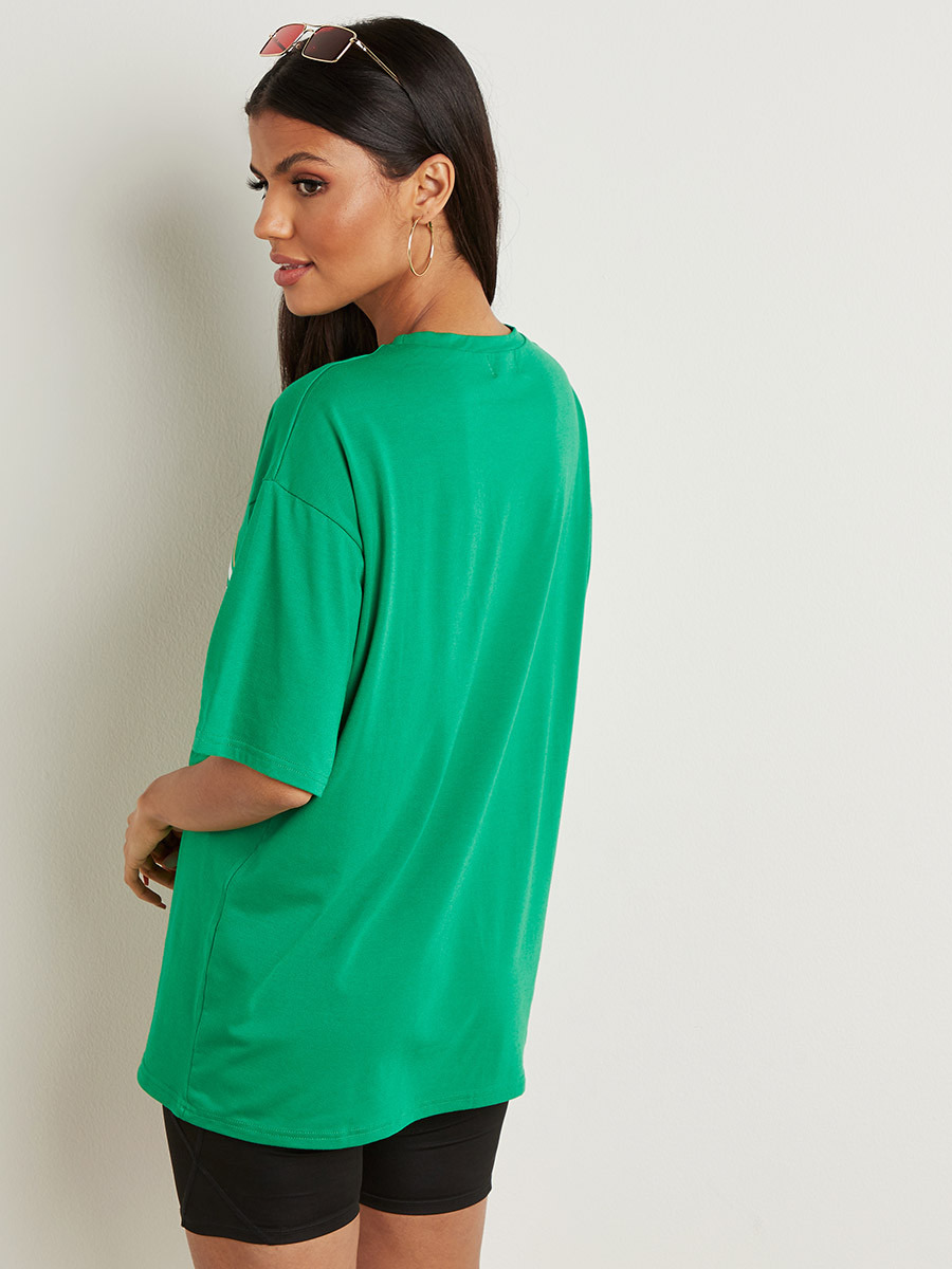 تيشيرت مطبوع بقصة واسعة من ستايلي-women-clothing-tshirts-image-4