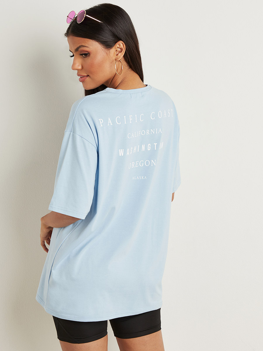 تيشيرت مطبوع بقصة واسعة من ستايلي-women-clothing-tshirts-image-1