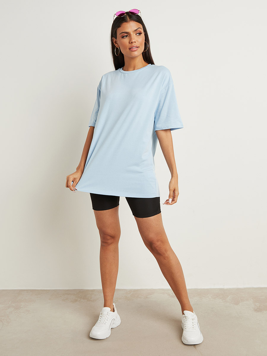 تيشيرت مطبوع بقصة واسعة من ستايلي-women-clothing-tshirts-image-2