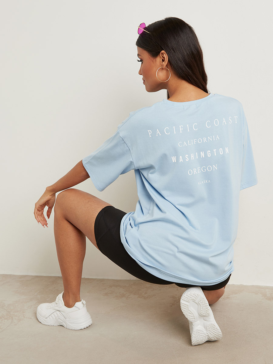 تيشيرت مطبوع بقصة واسعة من ستايلي-women-clothing-tshirts-image-3
