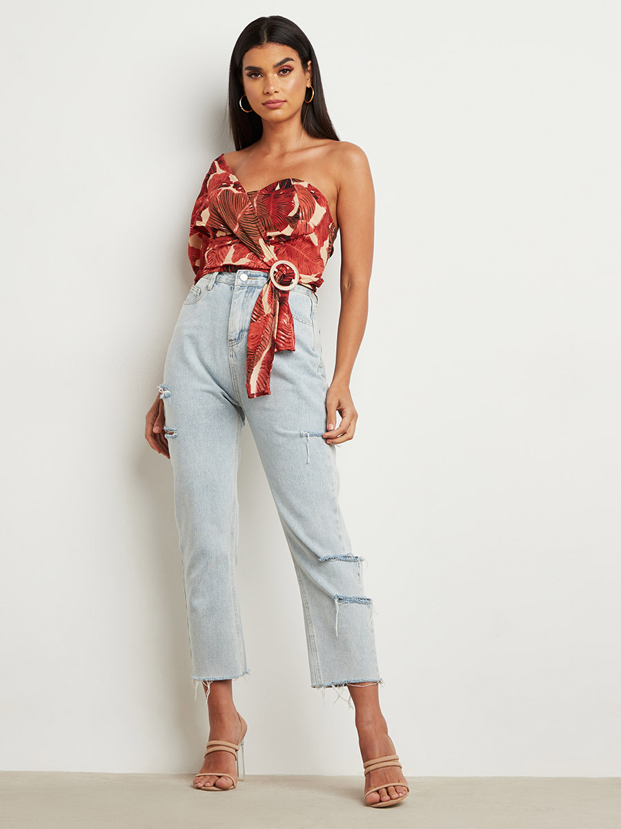 Styli Tropical Palm Printed One Shoulder Crop Top-women-clothing-shirtsandblouses-blouses-image-2