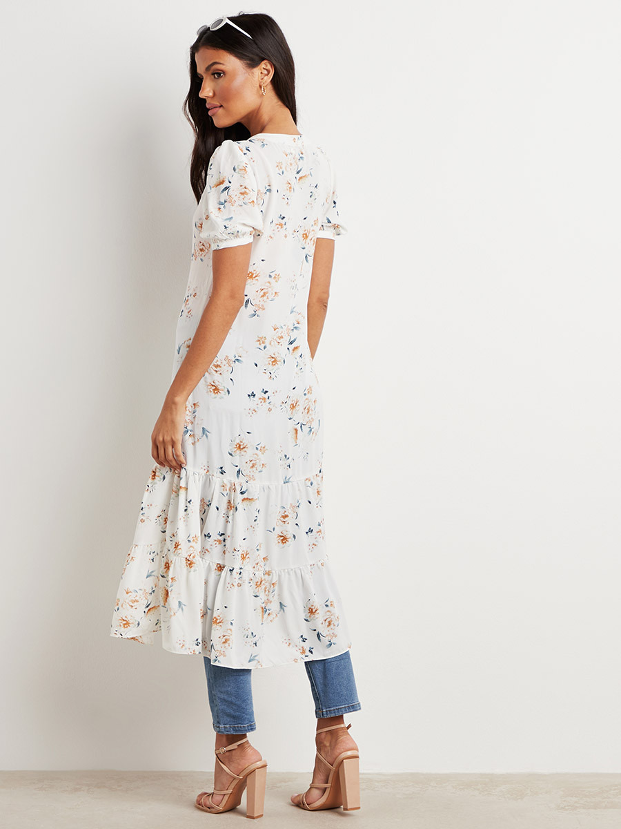 بلوزة طويلة مطبوعة بأكمام قصيرة من ستايلي-women-clothing-shirtsandblouses-blouses-image-4